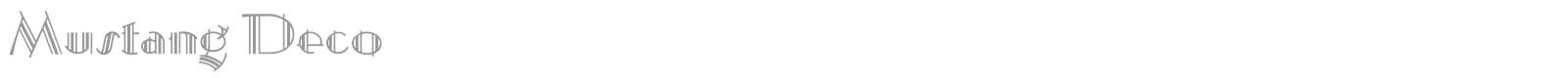 Mustang Deco font preview